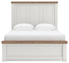Savonport Queen Panel Bed with Storage - White/Brown