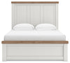 Savonport Queen Panel Bed with Storage - White/Brown (B4615B14)