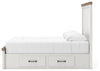 Savonport Queen Panel Bed with Storage - White/Brown (B4615B14)