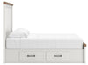 Savonport Queen Panel Bed with Storage - White/Brown (B4615B14)