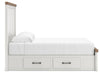 Savonport Queen Panel Storage Bed - White/Brown
