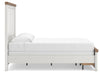 Savonport Queen Panel Storage Bed - White/Brown (B4615B7)