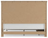 Savonport King Panel Bed with Storage - White/Brown