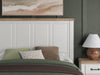 Savonport King Panel Bed with Storage - White/Brown