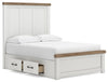 Savonport Full Panel Bed with Storage - White/Brown (B4615B19)