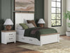 Savonport Full Panel Bed with Storage - White/Brown (B4615B19)