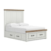 Savonport Full Panel Storage Bed - White/Brown