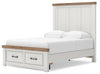 Savonport Full Panel Storage Bed - White/Brown (B4615B6)