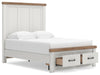 Savonport Full Panel Storage Bed - White/Brown (B4615B6)