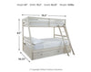 Robbinsdale Twin over Full Bunk Bed with Storage
