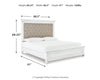 Kanwyn Queen Panel Bed - Whitewash (B777B4)