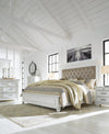Kanwyn California King Panel Bed - Whitewash
