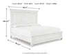 Kanwyn Queen Panel Bed - Whitewash