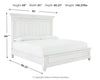 Kanwyn California King Panel Bed - Whitewash (B777B11)