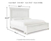 Kanwyn California King Panel Bed with Storage Bench