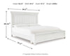 Kanwyn King Panel Bed - Whitewash