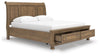 Feddinger California King Storage Sleigh Bed