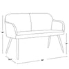 Daniella High Back Bench