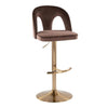 Ava Upholstered Adjustable Barstool - Set of 2