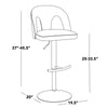 Ava Upholstered Adjustable Barstool - Set of 2