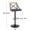 Charlotte Adjustable Barstool - Set of 2