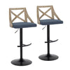Charlotte Adjustable Barstool - Set of 2