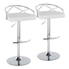 Charlotte Glam Adjustable Barstool - Set of 2