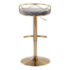 Charlotte Glam Adjustable Barstool - Set of 2