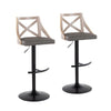 Charlotte Adjustable Barstool - Set of 2