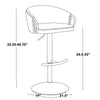 Claire Adjustable Bar Stool - Set of 2