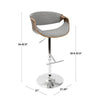 Curvo Adjustable Barstool - Set of 2