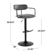 Demi Adjustable Barstool - Set of 2