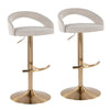 Grotto Upholstered Adjustable Barstool - Set of 2