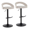 Grotto Upholstered Adjustable Barstool - Set of 2
