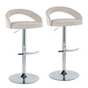 Grotto Upholstered Adjustable Barstool - Set of 2