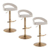 Grotto Upholstered Adjustable Barstool - Set Of 3