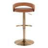 Grotto Upholstered Adjustable Barstool