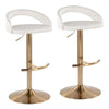 Grotto Upholstered Adjustable Barstool - Set of 2