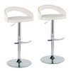 Grotto Upholstered Adjustable Barstool - Set of 2