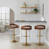 Grotto Upholstered Adjustable Barstool - Set Of 3