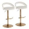 Grotto Upholstered Adjustable Barstool - Set of 2