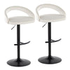Grotto Upholstered Adjustable Barstool - Set of 2