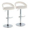 Grotto Upholstered Adjustable Barstool - Set of 2