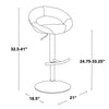 Posh Adjustable Barstool - Set of 2