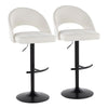 Renee Upholstered Adjustable Barstool - Set of 2