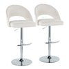 Renee Upholstered Adjustable Barstool - Set of 2