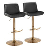 Santi Upholstered Adjustable Barstool - Set of 2