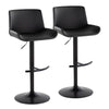 Santi Upholstered Adjustable Barstool - Set of 2