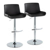 Santi Upholstered Adjustable Barstool - Set of 2