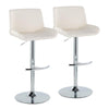 Santi Upholstered Adjustable Barstool - Set of 2